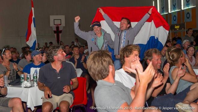Celebration - 2015 Formula 18 World Championship © Jasper van Staveren